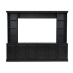 4-Piece Entertainment Center Wall Unit Set with Bridge for TVs Up to 70 , TV Stand W/Adjustable Shelves, Large Media Console