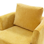 Modern Chenille Upholstered Swivel Accent Barrel Chair Set Modern Swivel Armchair for Living Room