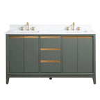 Vanity Art Bathroom Vanity with Ceramic Sink and Engineered Marble Top