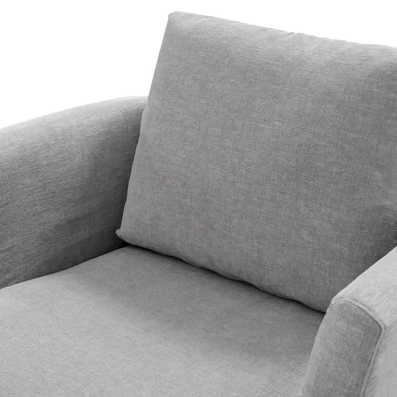 Modern Chenille Upholstered Swivel Accent Barrel Chair Set Modern Swivel Armchair for Living Room
