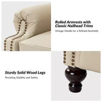 Set di 2 Poltrone Reclinabili Elisabete Moderne in Vera Pelle con Borchie Vintage per Salotto e Camera da Letto | ART OF LIVING DESIGNS