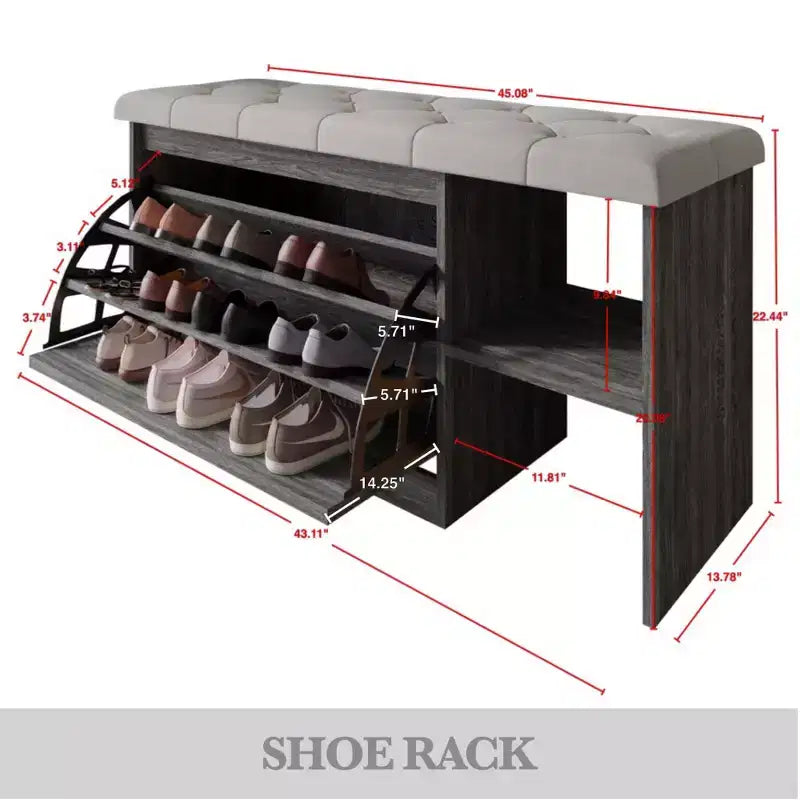 ChaletPosh Storage Shoes Bench