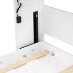 Twin Size Murphy Bed with LED Light, can be Folded into a Cabinet, Hidden Wall Bed Cabinet for Guest Room