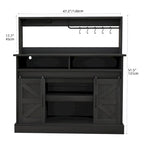 Moasis Farmhouse Coffee Bar Cabinet - 15.1D x 47.2W x 51.5H