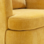 Modern Chenille Upholstered Swivel Accent Barrel Chair Set Modern Swivel Armchair for Living Room