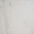 Marble Geometric Side End Accent Table with Gold Metal Rectangular Stand - White