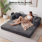 80.7 5-in-1 Convertible Sleeper Sofa Bed – Corduroy, 1200 lbs, No Assembly
