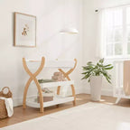 Comfy Cubs Baby Changing Table - Sturdy Wood Construction, Timeless Look with Two Open Shelves for Infant Essentials