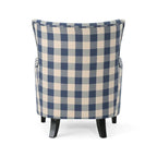 Fauteuil rembourré à dossier haut avec pieds en bois Modern Retro 30.25 pour le salon