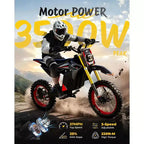 ECOLEAP 3500W Peak Electric Dirt Bike for Teens & Adults, 37MPH Off-Road E-Bike, 48V 21Ah Battery, Up to 55-Mile Range, 400LBS, 13+