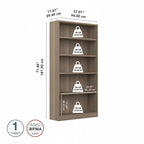 Bibliothèque haute à 5 étagères Universal de Bush Furniture