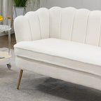 Small Mini Room Couch Two-Seater Sofa with Gold Metal Leg - 2 Seat