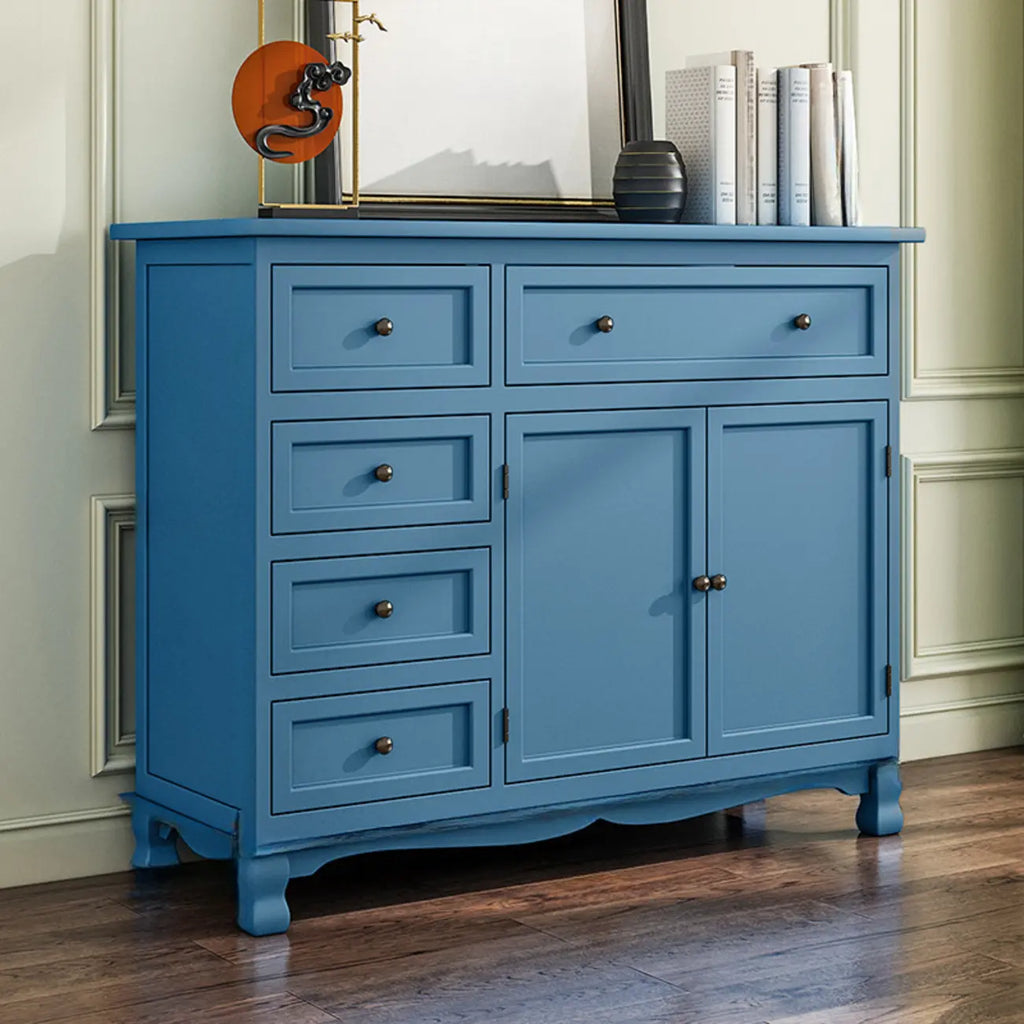 Rustic Brown Wood Accent Cabinet for Living Room Storage