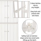 unipaws Barrière Extra Haute pour Chat 188 cm avec Portes et Serrures