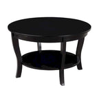 Round Coffee Table with Shelf