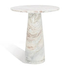 Table d'appoint ronde haute en marbre SAFAVIEH Couture Ghicu - 56 cm L x 53 cm P x 61 cm H - 21Wx21Dx24H