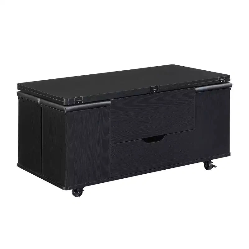 Multi-Function Modern Lift-Top Coffee Table with Hidden Storage, 4 Stools and Casters, Perfect for Modern Living Spaces
