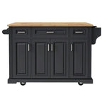 54  Large Kitchen Island with Rubber Wood Drop Leaf, Embossed Texture Rolling Kitchen Cart on 4 Wheels with 4 Doors & 3 Drawers