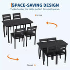 5 Piece Metal Frame Kitchen Table and Chair Set, with Chamfer Design