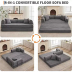 2 in 1 Convertible Sofa Bed, comfortable Folding Corduroy Sofa Bed with Deep Seat and Wide Armrests, Boneless Sofa, for Living Room, Apartments
