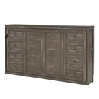 Twin Size Murphy Bed with LED Light, can be Folded into a Cabinet, Hidden Wall Bed Cabinet for Guest Room