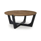 Signature Design by Ashley Hanneforth Brown/Black Coffee Table - 44W x 44D x 19H
