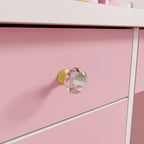 Makeup Vanity Set Table With LED Light &Mirror & Stool