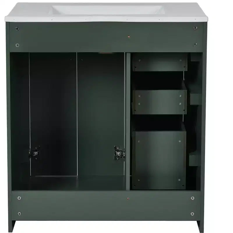 30 Single Sink Bathroom Vanity with Cabinet & 3 Drawers – Black / Blue / Green / Indigo / White