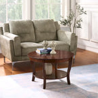 Round Coffee Table with Shelf