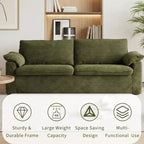Dyonery 86 Cloud Loveseat Sofa, Deep Seat & Wide Armrest Pillows, Sturdy Frame, Breathable Ergonomic Design