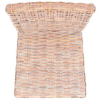 Set of 2 Natural Wicker Dining Chairs 19W x 22D x 41H, Boho Coastal Style