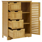 VEIKOUS Bathroom Floor Storage Cabinet with 4 Drawers