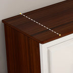 Meuble TV moderne blanc en bois avec rangement et gestion des câbles