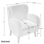 Modern Luxury Wingback Accent Arm Club Chair Single Sofa