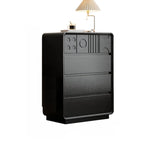 Art Deco Inspired Wood Dresser with Geometric Carvings