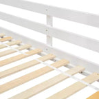 Letto a soppalco a forma di casetta con scaletta e spondine per bambini, in legno, misura singola