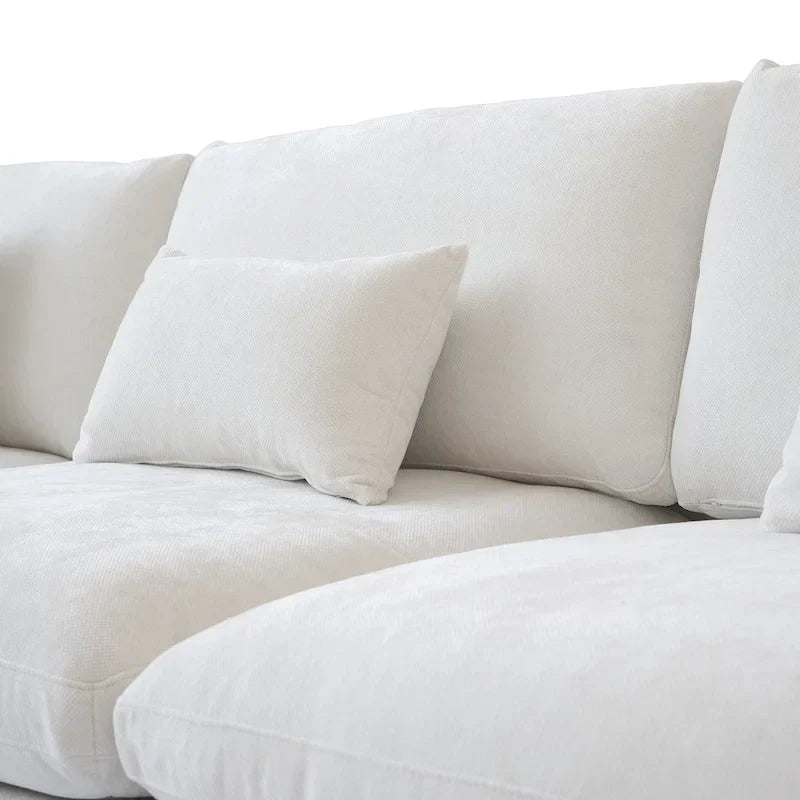 Large Linen Corner Sectional Sofa Couch for Living Room Set
