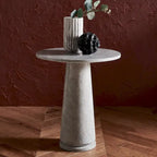 Table d'appoint ronde haute en marbre SAFAVIEH Couture Ghicu - 56 cm L x 53 cm P x 61 cm H - 21Wx21Dx24H