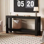 63 Entryway Console Table with 2 Drawers, Narrow Wooden Sofa Table for Living Room, Hallway, or Foyer, Accent Storage Table
