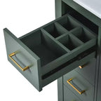 30 Single Sink Bathroom Vanity with Cabinet & 3 Drawers – Black / Blue / Green / Indigo / White