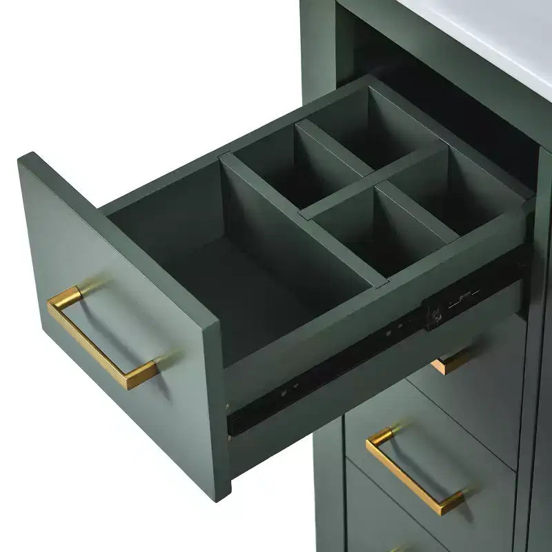 30 Single Sink Bathroom Vanity with Cabinet & 3 Drawers – Black / Blue / Green / Indigo / White