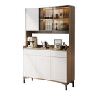 Buffet vaisselier en bois et verre avec partie haute
