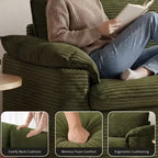 Dyonery 86 Cloud Loveseat Sofa, Deep Seat & Wide Armrest Pillows, Sturdy Frame, Breathable Ergonomic Design