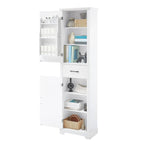 Freestanding Bathroom Cabinet with 2 Doors, Adjustable Shelves & Door Storage ,Tall Bathroom Organizer