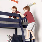 Max & Lily Twin over Twin Low Bunk with Curtains