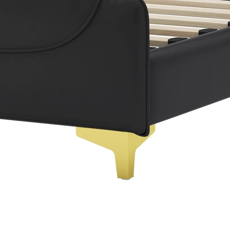 Modern Upholstered PU Leather Bed