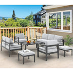 AECOJOY 7 Pieces Aluminum Patio Furniture Set Outdoor Conversation Set
