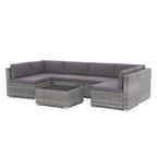 Wicker/ Steel 7-piece Outdoor Cushioned Sectional Sofa Set
