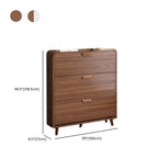 Traditional Hidden Adjustable 3 Tiers Solid Wood Shoe Cabinet