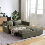 64.5 3-in-1 Convertible Corduroy Sleeper Sofa Bed with Pullout Bed